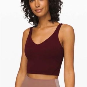 Lululemon Align Crop Tank Top, Maroon, Size 8